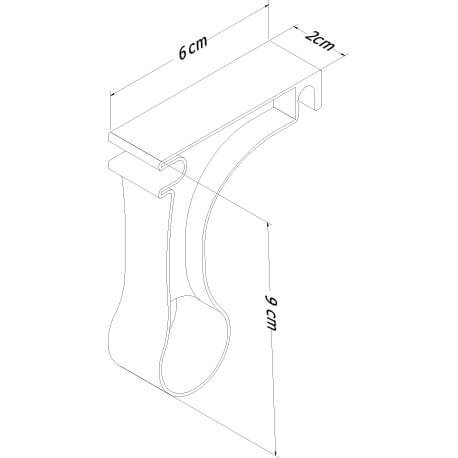 Soporte para tubo colgadero en clóset Rejiplas