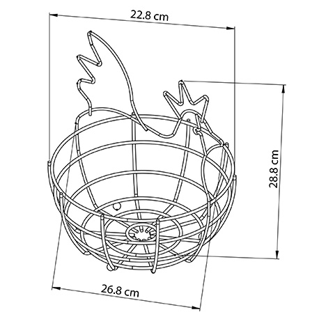 Canasta huevos Gallina Rejiplas — organizador de huevos