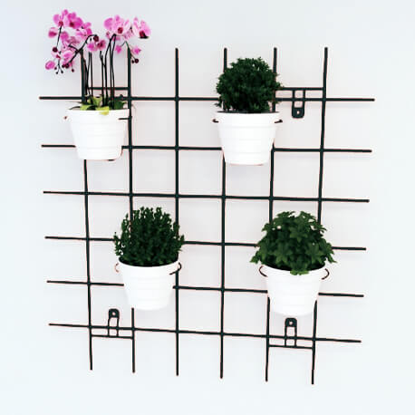 6669 Marco + 4 soportes matera jardin