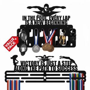 SET X2 PERCHEROS PARA MEDALLAS Y ACCESORIOS SWIMMING