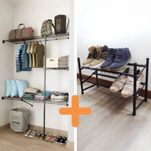 Combo Classic closet + Zapatero expandible - Negro