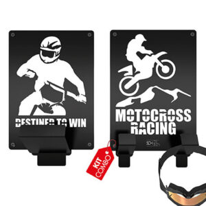 KIT SOPORTE CASCOS Y ACCESORIOS - MOTOCROSS