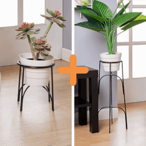Combo Soporte piso arco bajo + Soporte piso arco alto - Negro