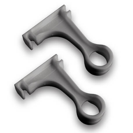 2 Soportes para tubo colgadero en clóset Rejiplas