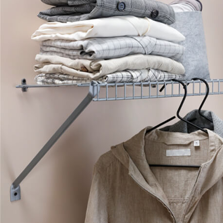 2 Soportes diagonales uña para fijar entrepaños Rejiplas