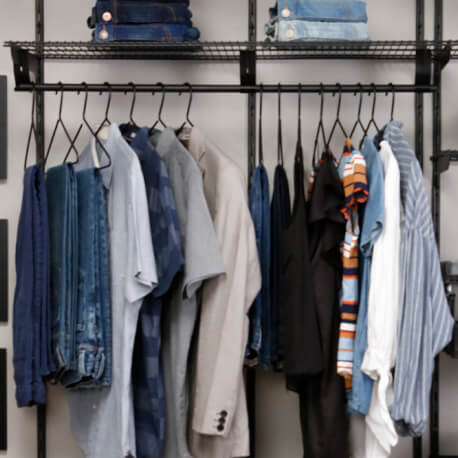 2 soportes de tubo para soporte Brazo Mix en closet Rejiplas