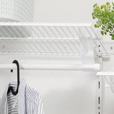 2 soportes de tubo para soporte Brazo Mix en closet Rejiplas