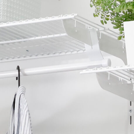 2 soportes de tubo para soporte Brazo Mix en closet Rejiplas