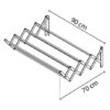 Tendedero aluminio 11 tubos 90 cm, ideal para grandes cargas